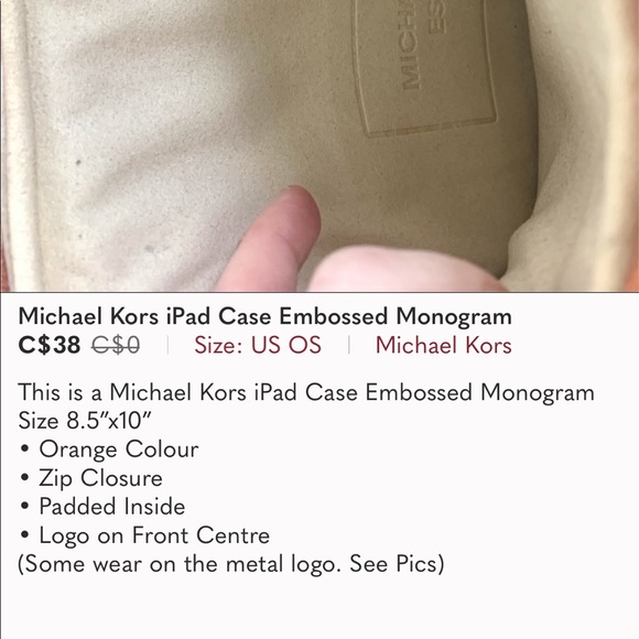 Michael Kors iPad Case Embossed Monogram - Picture 4 of 4